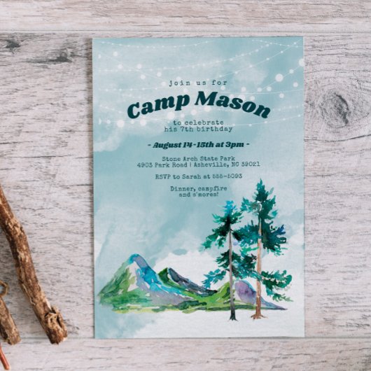Verjaardagsuitnodiging Camping Berg Kaart
