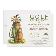 Verjaardagsuitnodiging Country Club Golf