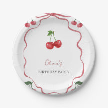 Verjaardagsuitnodiging Cute Cherry Thema