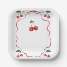 Verjaardagsuitnodiging Cute Cherry Thema