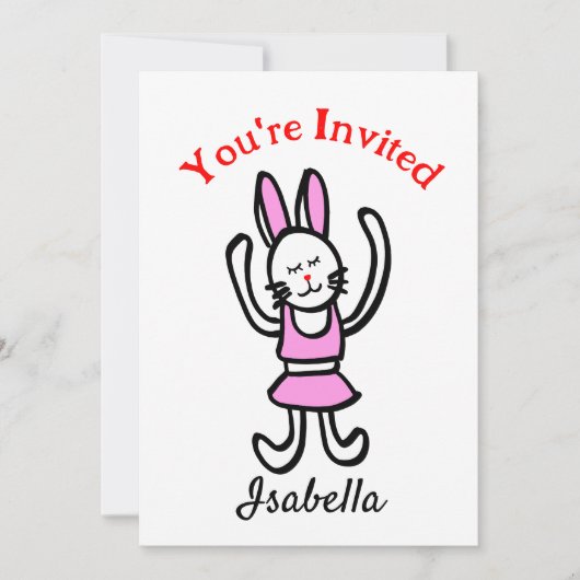 Verjaardagsuitnodiging / Dance Performance Invitat Aankondiging (Voorkant)