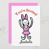 Verjaardagsuitnodiging / Dance Performance Invitat Aankondiging (Voorkant / Achterkant)