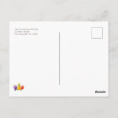 Verjaardagsuitnodiging Dansend Fruit Briefkaart (Achterkant)