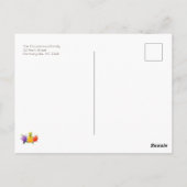 Verjaardagsuitnodiging Dansend Fruit Briefkaart (Achterkant)