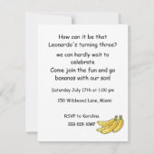 Verjaardagsuitnodiging DIGITALE DOWNLOAD Ga Banane (Achterkant)