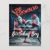 Verjaardagsuitnodiging Dynamische Trap: De Martial Briefkaart (Voorkant)