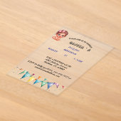 Verjaardagsuitnodiging eerste verjaardag Berry Acryl Uitnodigingen (Laagn)