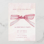  verjaardagsuitnodiging | Elegant & Folie Uitnodiging (Voorkant)