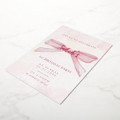 verjaardagsuitnodiging | Elegant & Folie Uitnodiging (Gedraaid)