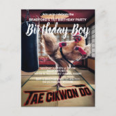 Verjaardagsuitnodiging Excentrische Kip Danst Briefkaart (Voorkant)