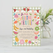 Verjaardagsuitnodiging Feeling Fruitti Kaart (Staand voorkant)