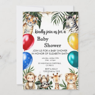 Verjaardagsuitnodiging Feestje Kid's Baby Shower Kaart