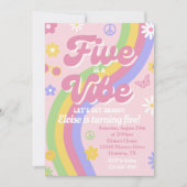Verjaardagsuitnodiging Five is a Vibe Kaart (Voorkant)
