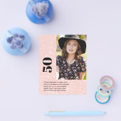 VERJAARDAGSUITNODIGING FOTO 50ste 21ste 18de 16de Flyer (Enkel)