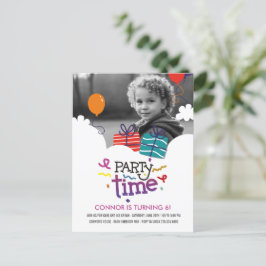 Verjaardagsuitnodiging Foto Feest Briefkaart