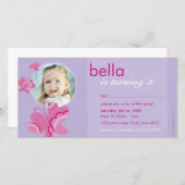 VERJAARDAGSUITNODIGING FOTOCARD :: flutterbybutter (Voorkant / Achterkant)