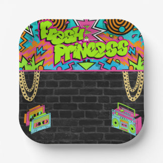 Verjaardagsuitnodiging Fresh Princess jaren 90 Papieren Bordje