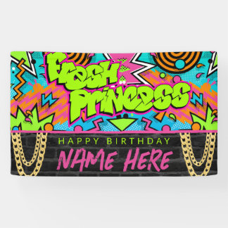 Verjaardagsuitnodiging Fresh Princess jaren 90 Spandoek