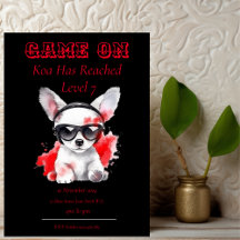 Verjaardagsuitnodiging Game On Volgende Niveau, Ga