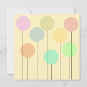 Verjaardagsuitnodiging gele ballon kaart (Achterkant)