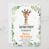 Verjaardagsuitnodiging giraffe baby shower kaart (Voorkant)