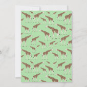 Verjaardagsuitnodiging Giraffe Jungle Safari Dier Kaart (Achterkant)