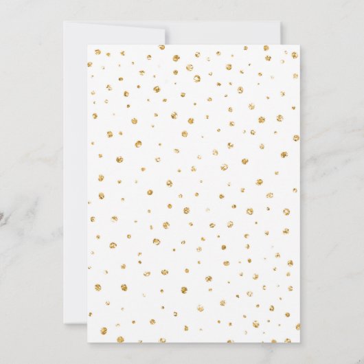 Verjaardagsuitnodiging herten Bos Goud Roze Bloeme Kaart (Achterkant)