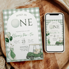 Verjaardagsuitnodiging Hole in One Golf Eerste Ver Kaart