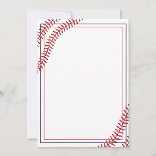 Verjaardagsuitnodiging honkbal baby kaart (Achterkant)