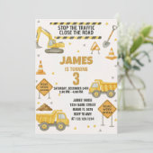 Verjaardagsuitnodiging in aanbouw kaart (Staand voorkant)