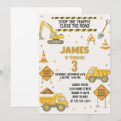 Verjaardagsuitnodiging in aanbouw kaart (Voorkant / Achterkant)