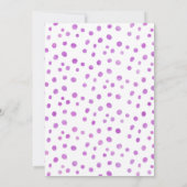 Verjaardagsuitnodiging in Paarse ballon Kaart (Achterkant)