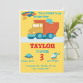 Verjaardagsuitnodiging jongen kaart (Staand voorkant)