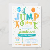 Verjaardagsuitnodiging Jump Bounce Trampoline Park Kaart (Voorkant)