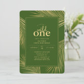 Verjaardagsuitnodiging Jungle Green Wild One Kaart (Staand voorkant)