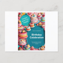 VERJAARDAGSUITNODIGING KAART