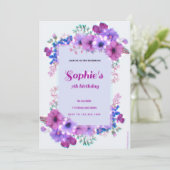 verjaardagsuitnodiging kaart (Staand voorkant)