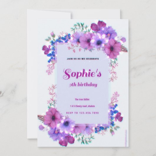 verjaardagsuitnodiging kaart (Achterkant)