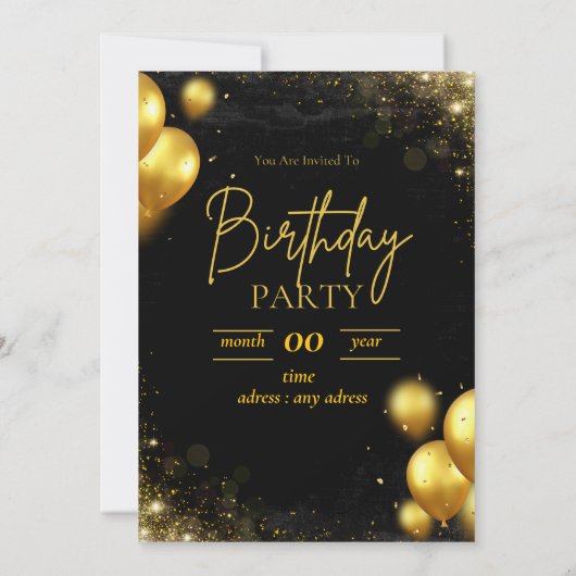 verjaardagsuitnodiging kaart (Achterkant)