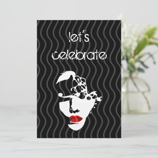 verjaardagsuitnodiging kaart (Staand voorkant)