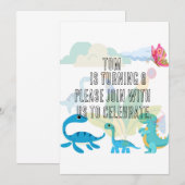 Verjaardagsuitnodiging kaart (Voorkant / Achterkant)