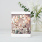 VERJAARDAGSUITNODIGING KAART (Staand voorkant)