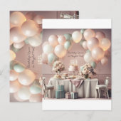 VERJAARDAGSUITNODIGING KAART (Voorkant / Achterkant)