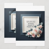 VERJAARDAGSUITNODIGING KAART (Voorkant / Achterkant)