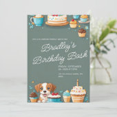 VERJAARDAGSUITNODIGING KAART (Staand voorkant)