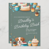 VERJAARDAGSUITNODIGING KAART (Voorkant / Achterkant)