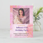 verjaardagsuitnodiging kaart (Staand voorkant)