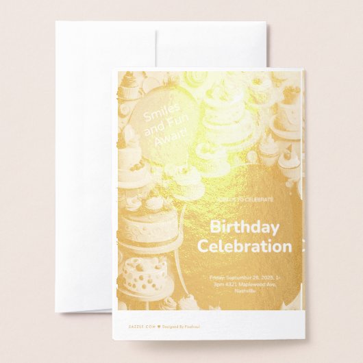 VERJAARDAGSUITNODIGING KAART (Met envelop)