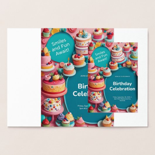 VERJAARDAGSUITNODIGING KAART (Binnen)