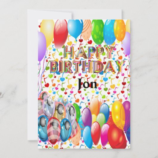 verjaardagsuitnodiging kaart (Voorkant)